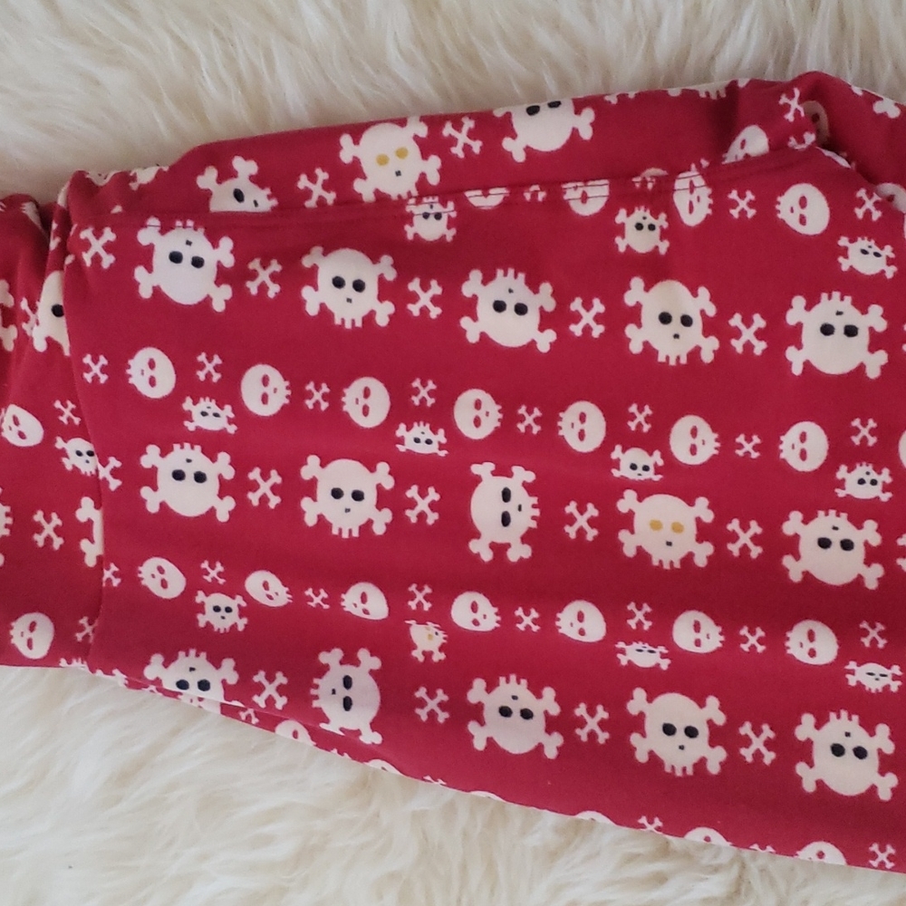 LLR One Size Skull Leggings Red